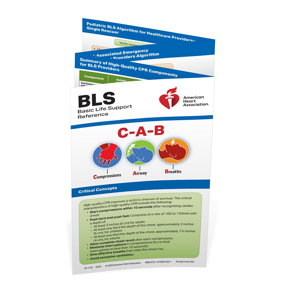 2020 AHA Basic Life Support (BLS) Reference Card - LifeTek Inc