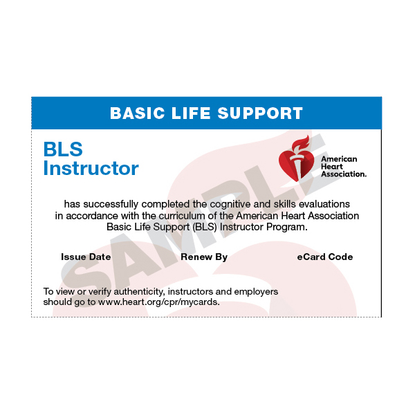 2020 AHA BLS Instructor ECard - LifeTek Inc